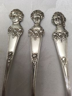 Antique Silverplate 1909 Flatware Spoons