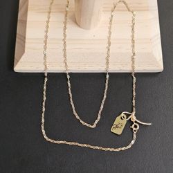 14k Gold Necklace 22 Inch