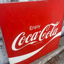 Very Cool Vintage painted 37” Coca Cola Sign
