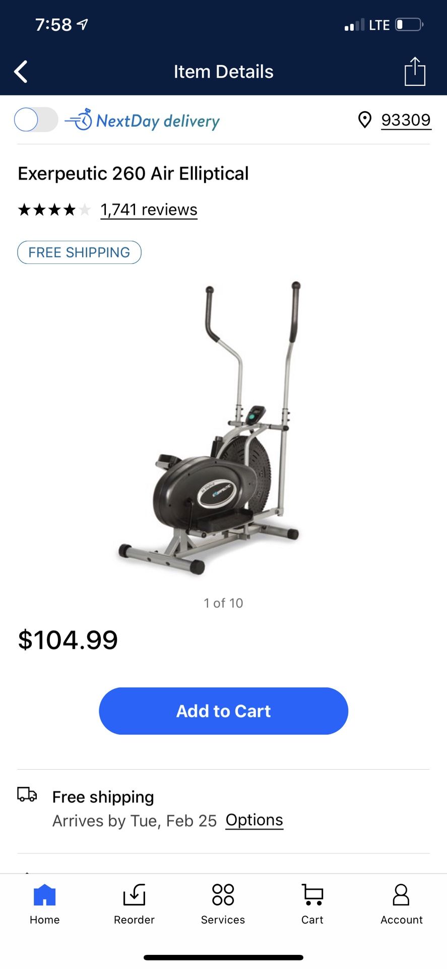 Air elliptical