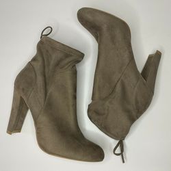 Women’s Suede Tie-Back Ankle Boots by Charles David *TAUPE*