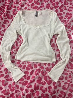 Small coquette white long sleeve
