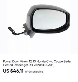 12-13 Honda Civic.. coupe or sedan heated passenger