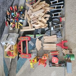 Huge Wooden Train Tracks Set