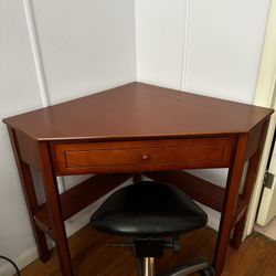 Corner Desk & Saddle Chair $35 Each