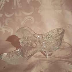 Fenton Hobnail Cats Head Glass Slipper 