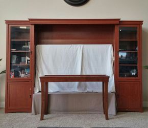 Four (4) Piece Wooden Entertainment Center Expandable