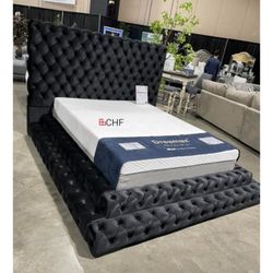 Black  Oversized Headboard Queen  / Eastern King Size Bed Frame  - Special Price 