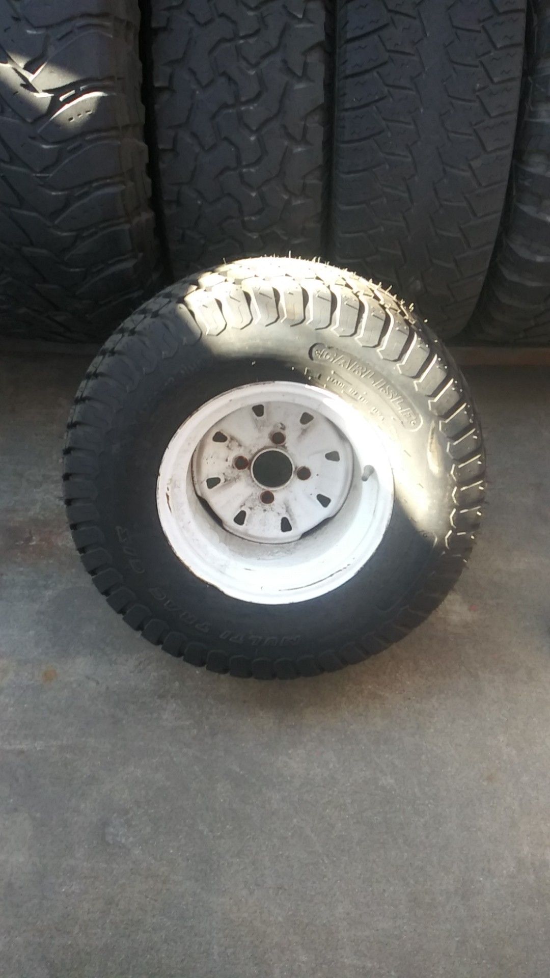4 Lawnmower tires and rims