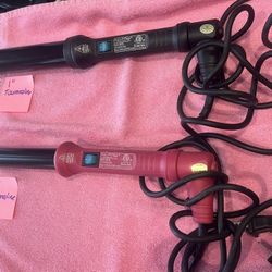 Tourmaline Curling Irons — New - 1”  &. 1/