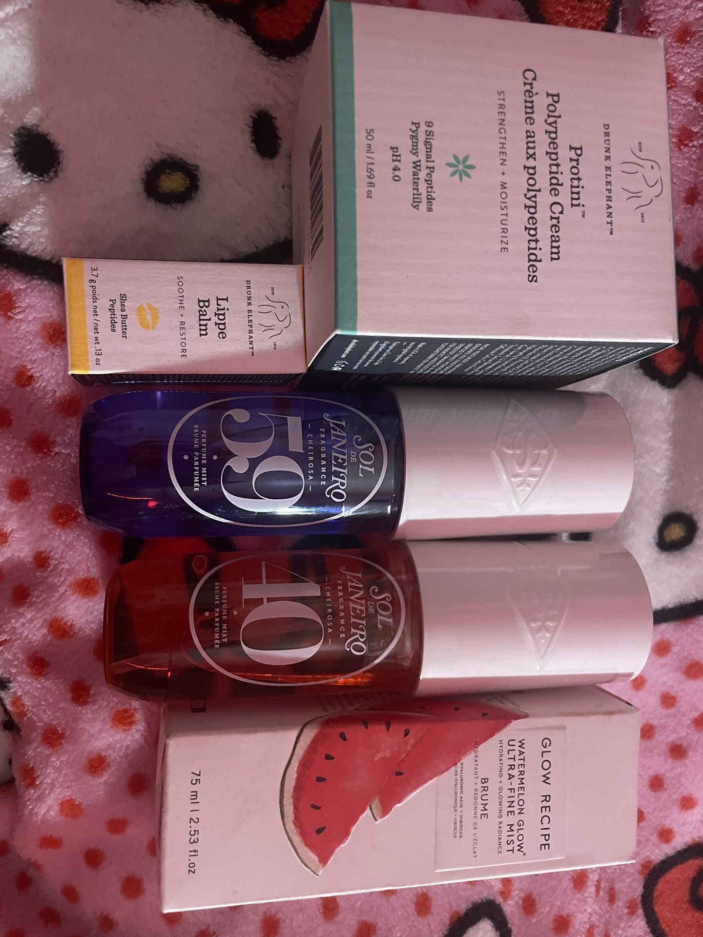 face stuff and perfumes