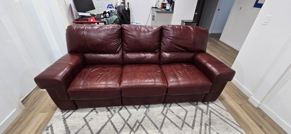 elran leather couch. 