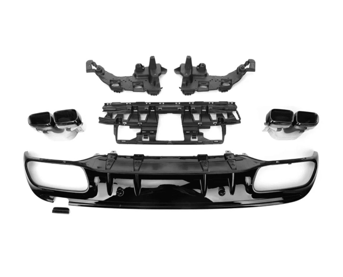 2019-2023 Mercedes-Benz C-Class C63 Style Gloss Black Rear Diffuser