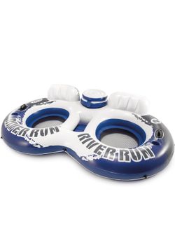 River run 2 person water tube lake / pool float with cooler