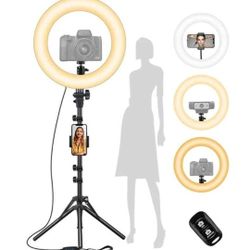 LED Ring Light with Stand and Phone