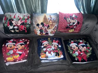 Micky and Minnie Mouse Christmas pillow covers