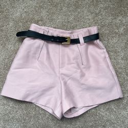 Wood Pink Short Women's Size M Cotton Blend Elastic Waist