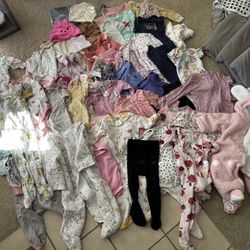 Baby Girl Clothes (Newborn to 9 Months) and misc.