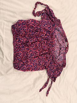 GAP Floral One-Shoulder Top