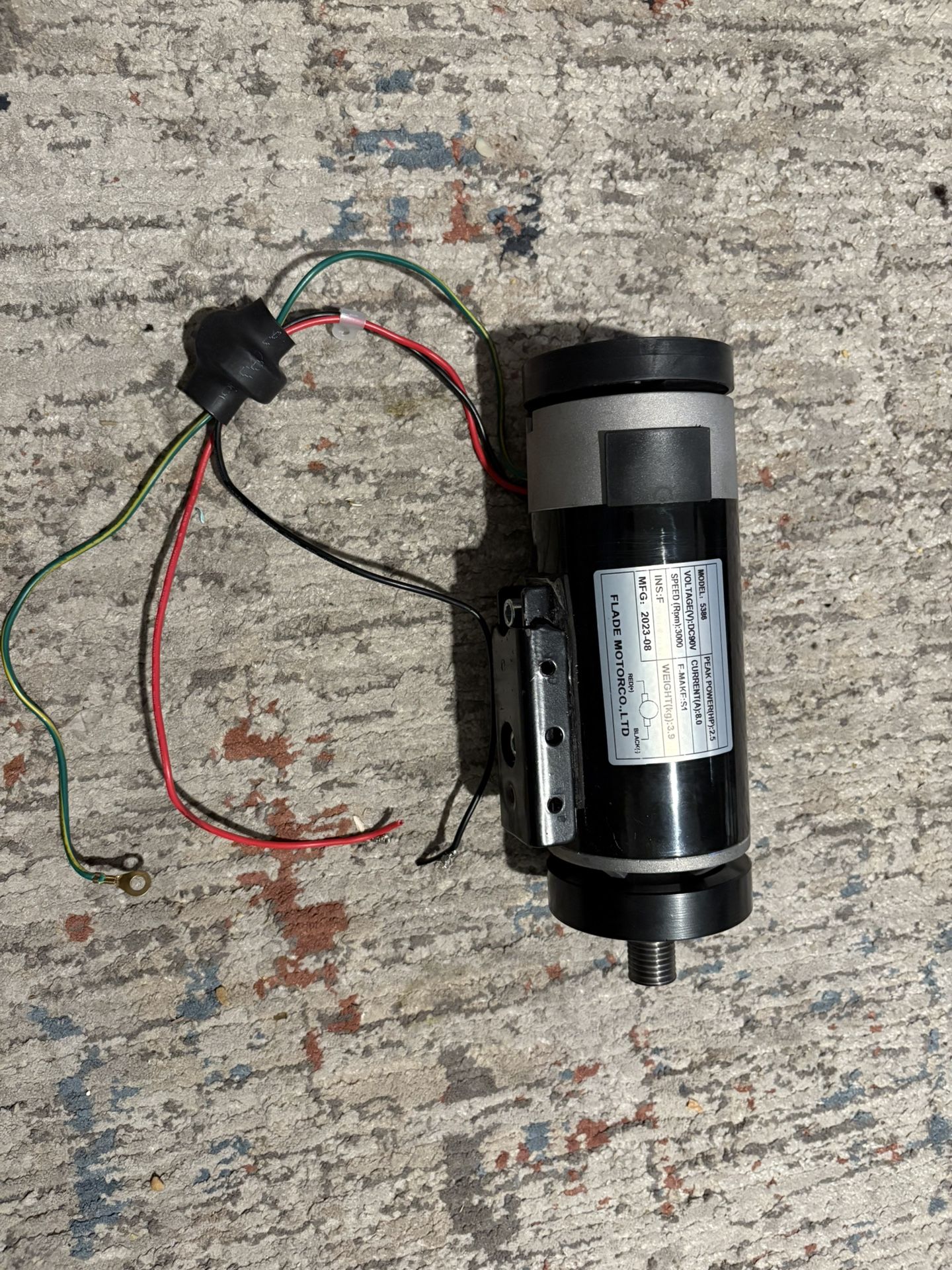 DC Motor From FLADE MOTOR LTD MODEL 5386 Peak Power 2.4 Speed 3000 Rpm
