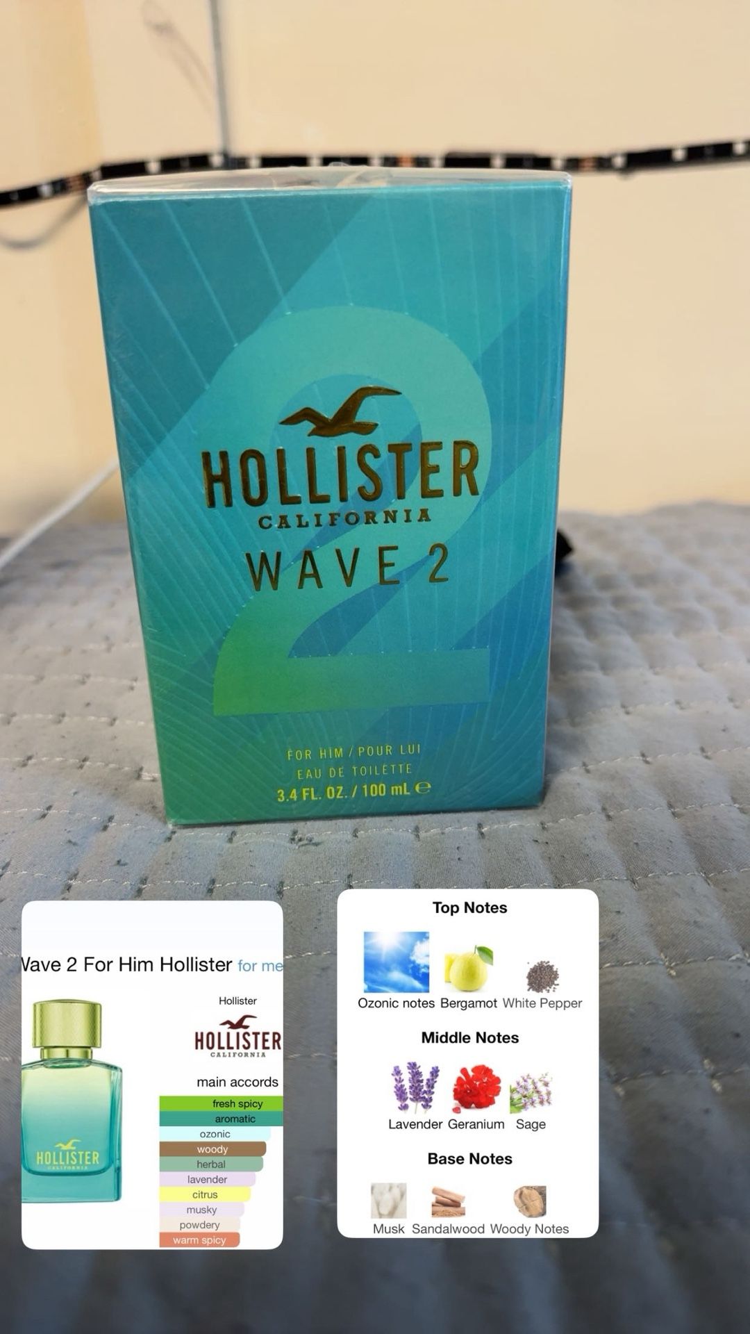 Hollister Wave 2 Cologne for Men – 3.4 oz Eau de Toilette