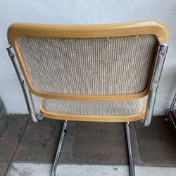 MCM 4 Cesca Marcel Breuer Style Chairs Stamped Italy  ~ MCM wood chrome body ~Very Good Condition 4x 