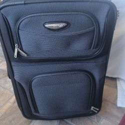 Medium Sized  2 Wheeled Travel Suitcase Soft Side Luggage 