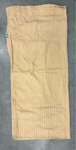 Rich Yellow Queen Flat Sheet With Shining Striped  Design