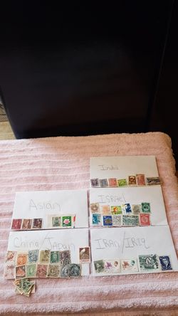 STAMP COLLECTION! CHINA, JAPAN, HONG KONG, ASIA, IRAN, IRIQ, ISRAEL, USA, REMBRANDT AND MORE!