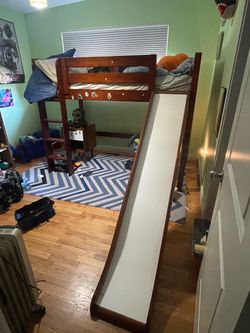 Free twin loft bed with slide