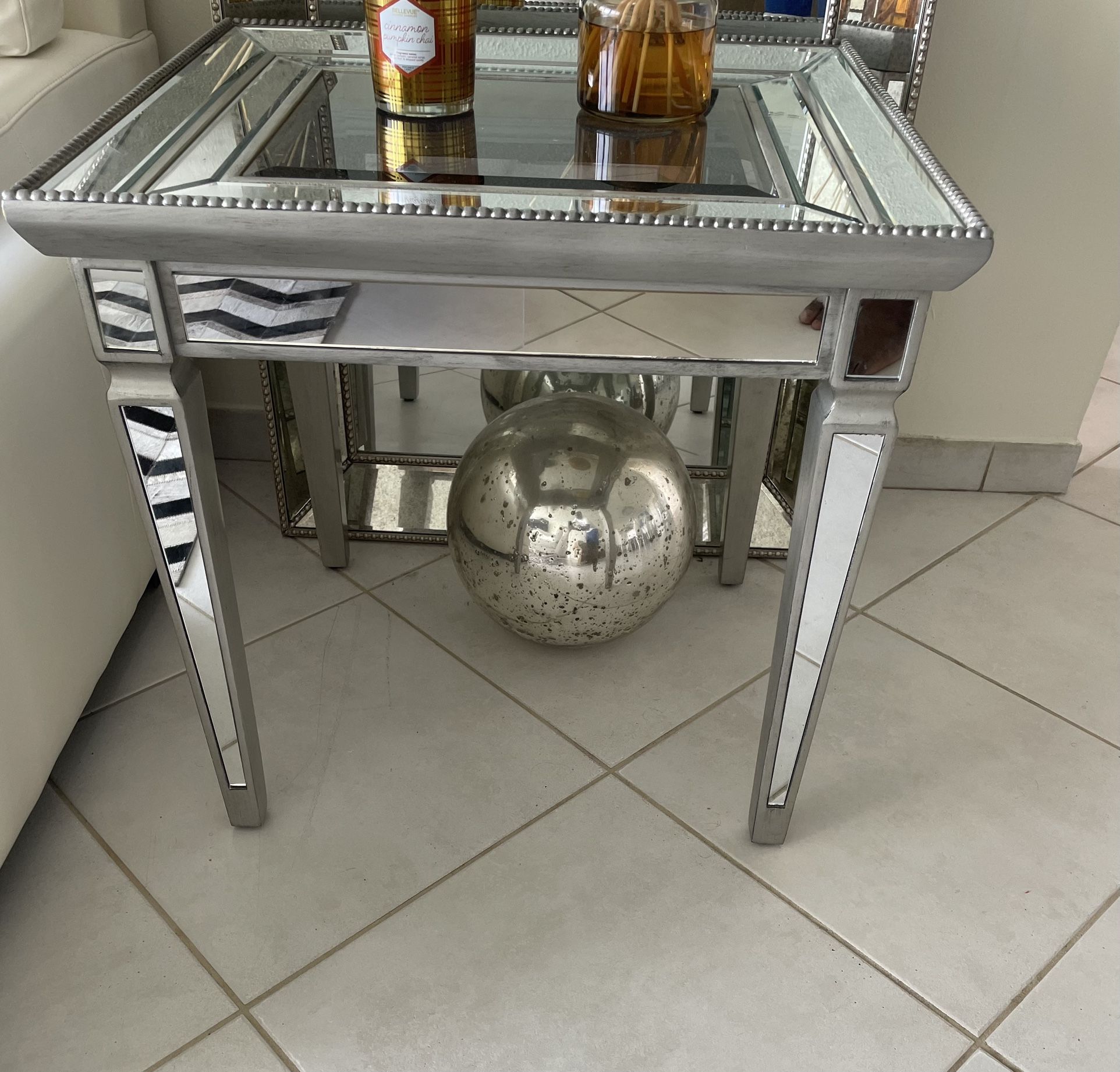 Silver Side Table