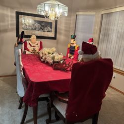 Vintage Costco Christmas Holiday Chair Covers Set Of 6 3D Vintage Rare