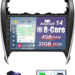 10.1” Touchscreen Radio for Toyota Camry 2012-2014 with Wireless CarPlay/Android Auto, 10.1 inch HD Touchscreen