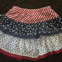 Girls Forth Of July Skirt 