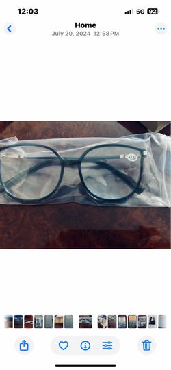 Brand NEW Large Square Reading Glasses for women. Glitter Fashion . Size +2.5