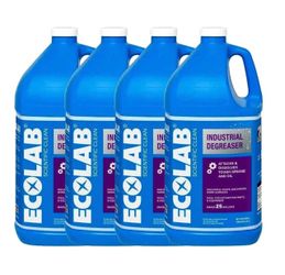 ECOLAB Heavy Duty Industrial Degreaser Concentrate - 4 Pc. 1 Gal. Each, Sealed!