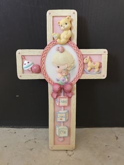 Pink precious Moments cross