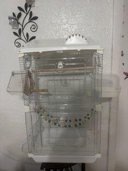 🐦 Jaula para pájaros de 2 niveles