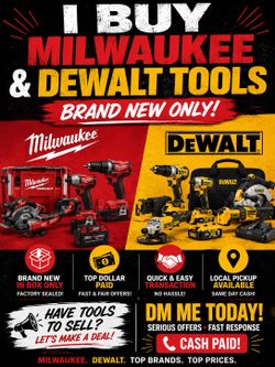 I Buy Tools Milwaukee and Dewalt