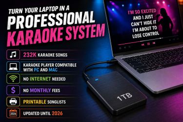 Turn your Laptop into a Profesional Karaoke System - Player Compatible with PC and Mac