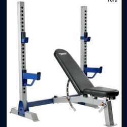 New Fitness Gear Weight Bench With Full Olympic Weight Set