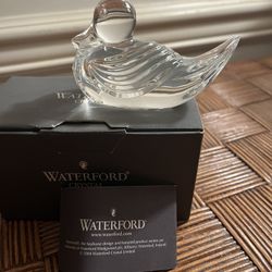 Waterford Crystal Paperweight Duck (NOS)