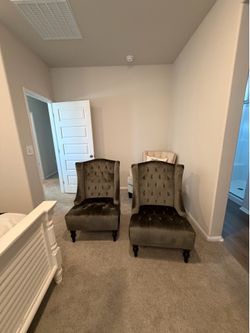Velvet grey chairs