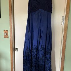 Long Party Dress  For Prom  Or Wedding In Navy Color
