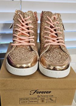 Tenis Tipo Bota Con Glitter Forever Link