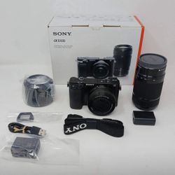 Sony alpha 6100 Mirrorless 4k video camera with E Paz 16-50mm lens 