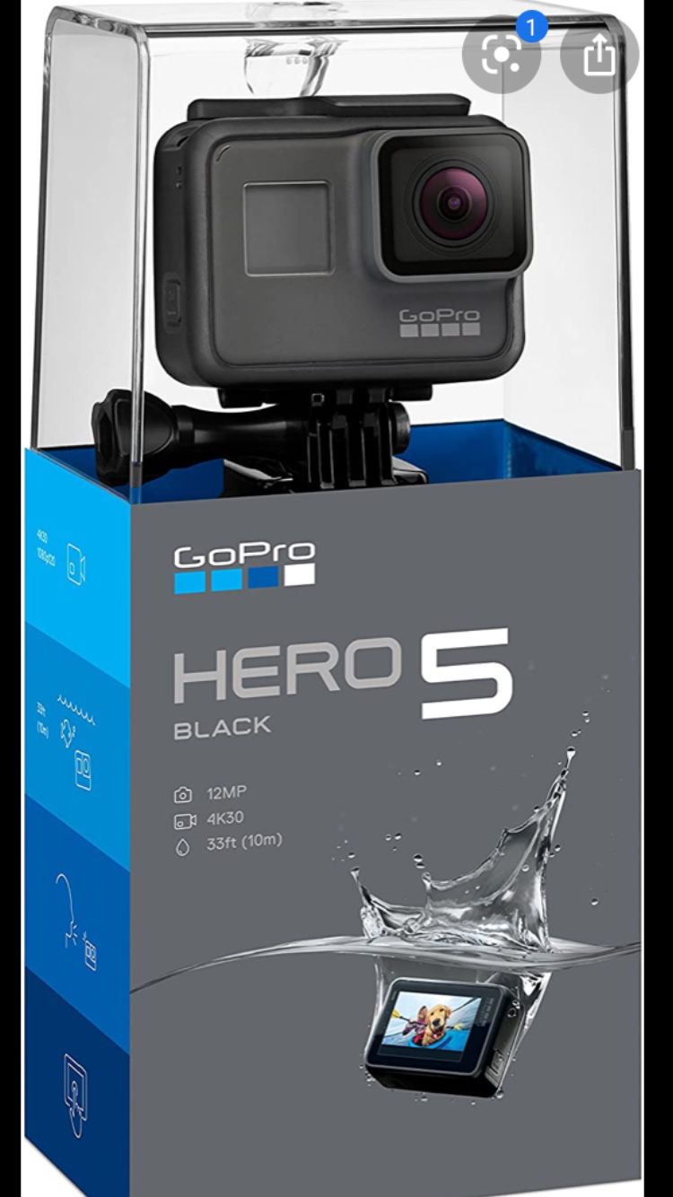 New GoPro Hero5 Opened but never used not even once! w/10 piece mounting kit