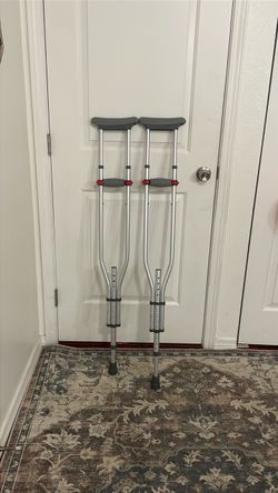 Adjustable Aluminum Underarm Crutches Pair