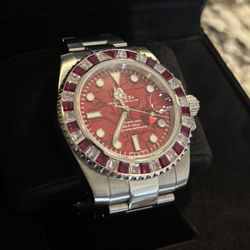 Bape Type 1 Crystal Stone Bape X Watch Burgundy