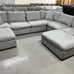 Grey 8 piece Huge Couch Modular Sectional